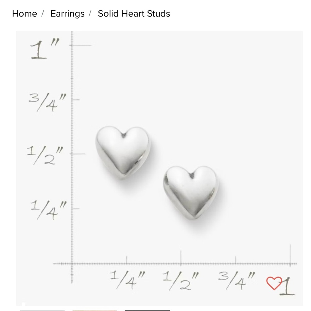 James Avery Cream and Gold Heart Earrings